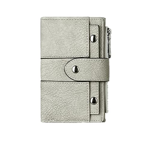Image of Leather Small Wallet for Women, RFID Blocking Ladies Mini Purse with ID Window