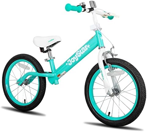 JOYSTAR 14 Inch Balance Bike for Kids 3 4 5 6 Years Old Boys Girls 14 in Toddler Bike with Adjustable Seat Height No Pedal Training Bicycle Green