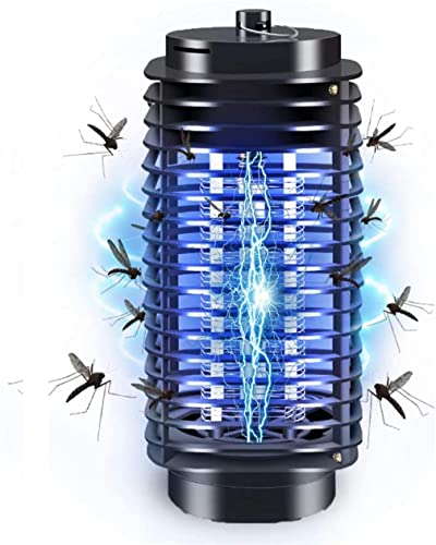 Mata-moscas elétricas, mata-moscas para uso externo/interno, 4200V 20W à prova d'água para mosquitos, mata-mosquitos para casa, pátio, quintal, matador de insetos (preto)