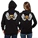 Produktbild Shirtoo King Queen Pullover (Hoodies)  Coole Schwarze Partner Pullover mit Kapuze für Pärchen Geschenk zum Valentinstag, Geburtstag, Jahrestag