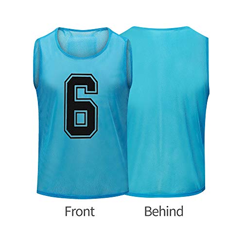Antoyo Basketball Jersey,Pinnies Adult,Scrimmage Vests for Kids Soccer Training Equipment Sky Blue