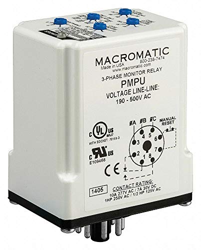 Macromatic MR-3U 10A Three-Phase Voltage Monitor Relay