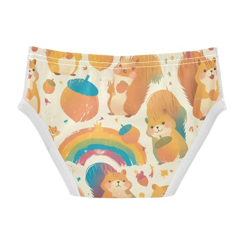 visesunny Boys Cotton Underwear Squirrel Pinecone Childish Printed Toddler Soft Training Briefs Size 2T-8Y for Kids2