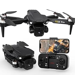 Toladrone Mini Dron con Cámara 4K, TD12PRO Drones ...: Cámara 4K HD y ajuste motorizado de 90°: El dron con cámara ofrece una calidad de grabación 4K, lo que le permite sumergirse en imágenes aéreas en alta definición y capturar cada momento desde el aire con una claridad y un detalle asombrosos. Los dro...