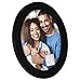 Malden International Designs 2163-80 Classic Oval Black Wood Picture Frame, 8x10, Black