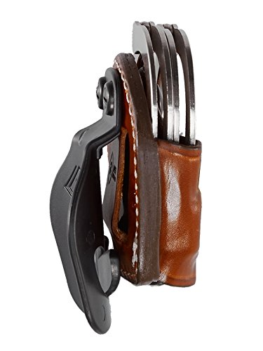 Aker Leather 607 D.m.s. (Dual Mounting Series) Handcuff Case, Tan, Fits Standard Chain Handcuffs #TOP1