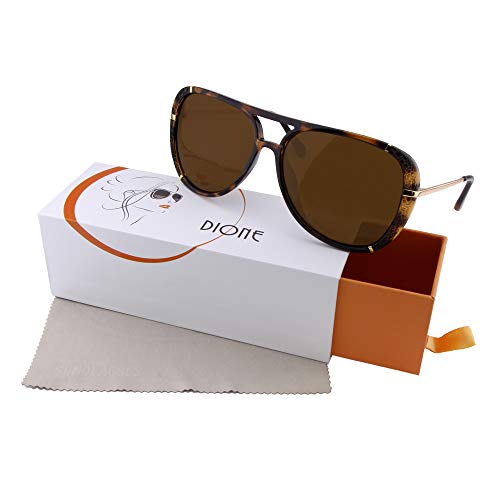 Miniatura 7 de Activesol Dione Gafas De Sol Polarizadas Señora Gafas De Piloto Glamour Estilo Retro: Grandes Polarizadas Protección Uv Del 100 Sol Y Playa 26 G Marrón-Demi