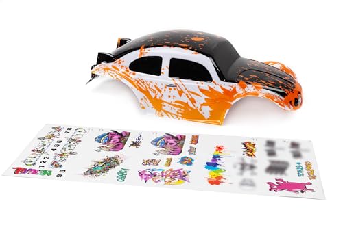 SummitLink Custom Body Compatible for 1/10 1/8 Scale RC Car or Truck (Truck not Included) (Muddy Orange Over White/Black) by SummitLink - Used condition - US$33.91