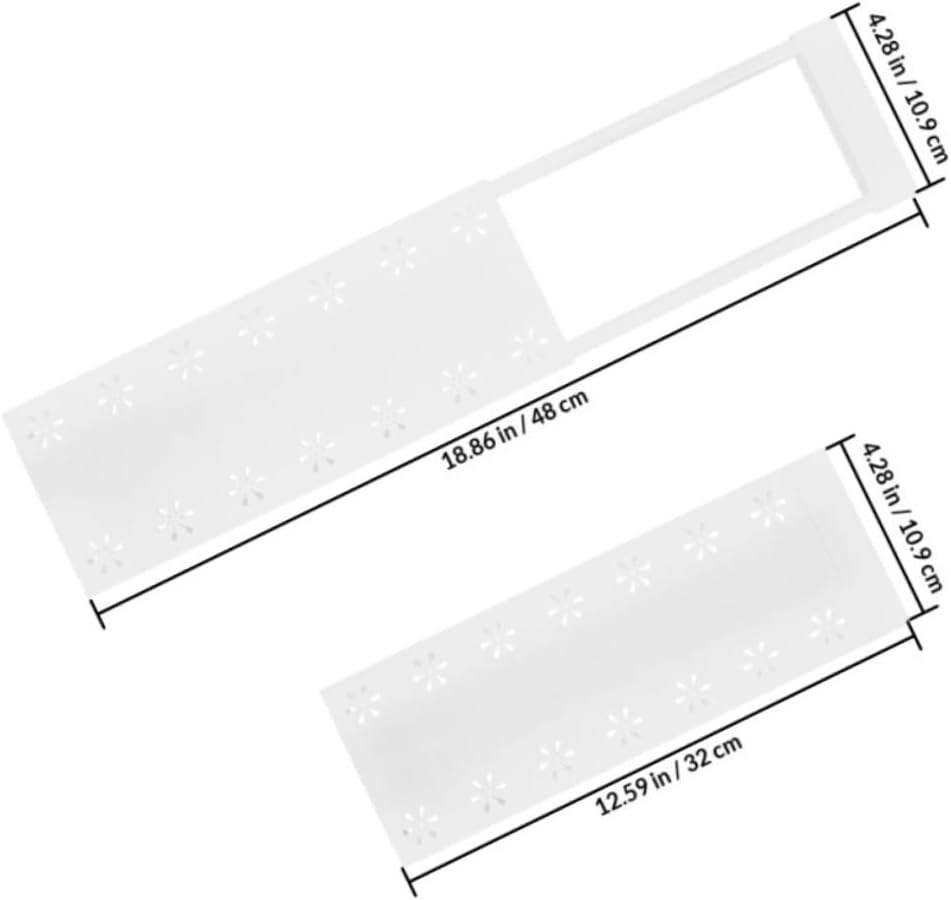Tofficu 3pcs Adjustable Tension Shelf Divider for Closet Expandable Wardrobe Storage Rack 32-48cm X 10cm Organizer for Cabinet Clothes Storage