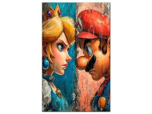 Tableau Mario & Peach à offrir en cadeau idéal pour passionné de gaming - 2