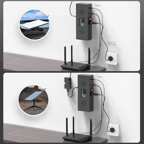 Inyector PoE inteligente 5 en 1 150W GigE con entrada AC a DC 48V 3A, salidas USB A y Tipo C, protección ESD para antena parabólica rectangular mini miniatura 6
