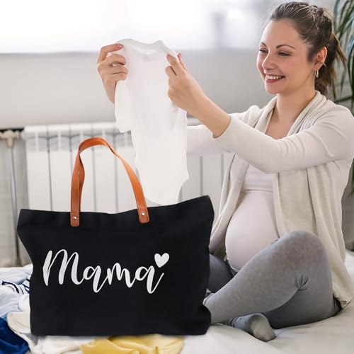 Bolso tote para mamá con bolsa de maquillaje miniatura 3