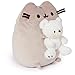 GUND Pusheen with Kai Bear Plush, Stuffed Animal Cat with Teddy Bear for Ages 8 and Up, 9.5”, Gray