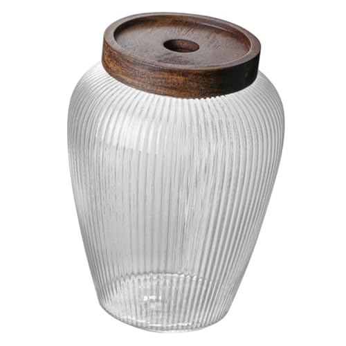 NOLITOY ガラス製コーヒー豆キャニスター 密閉保存容器 広口設計で掃除簡単 茶葉や調味料向けキッチンジャー 多用途収納瓶 家用および店舗