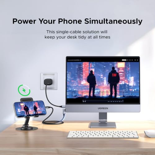Image of UGREEN 16 Inch 2.5K Portable Monitor, IPS Display 2560x1600@165Hz 100% sRGB with Magnetic Stand, USB-C & Mini HDMI, Gaming External Second Screen Built-in Speakers for Mac /Laptop /PC /PS5 /Switch, Work