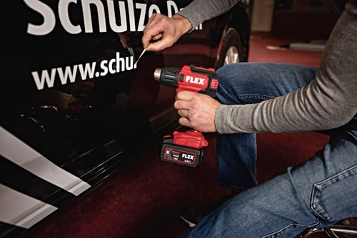 Flex Akku-Heißluftpistole 18 V HG 530 18 (zwei Temperaturstufen 260°/530°C, mit LED-Licht, kompakte und ergonomische Bauform) 531493