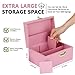 OZCHIN Large Bamboo Box with Combination Lock Decorative box for Home Great Gift Choice Storage Lockbox with Storage Jar, Gifts for Men Women (Pink, 10 x 6.9 x 5 inches)