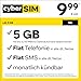 Produktbild cyberSIM Handytarif z.B. Allnet Flat 5 GB  (Flat Internet 5G 5 GB, Flat Telefonie, Flat SMS und Flat EU-Ausland, 9,99 Euro/Monat, monatlich kündbar) oder andere Tarife