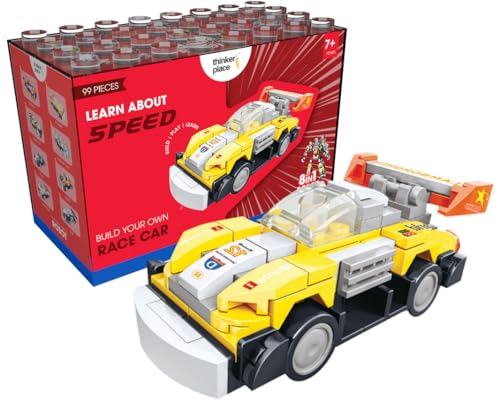 Image of 8-in-1 Super Racing Car Pioneer (99 Pieces) | Learn About Speed | Building Block Set for Kids Age 6+ | STEM Educational Toy | Build, Collect & Create Mega Robot | Science & Learning Toy
