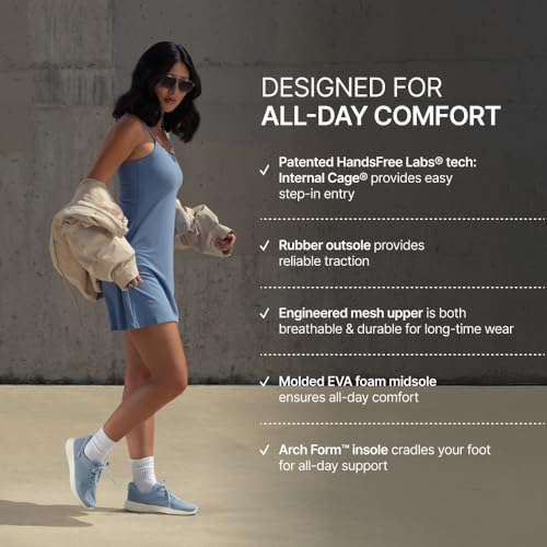 Kizik Lima 2 Slip On Shoes for Women: Comfortable All-Day for Walking, Gym, or Casual Wear, Wide Toe Box Available, Slip in & Stand Out, Hands Free - Soft Chambray W9.5 by Kizik - Used condition - Image 5
