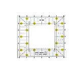 Quiltlineal Nählineal Quadratisches Quiltlineal Vorlage for einfachen Präzisionsschneiden Stoffschneidelineal Quadratisches Quilten Zeichnen Patchworklineal for DIY Nähen Schneiderwerkzeuge (Color : S