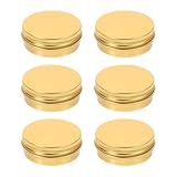 LALAFINA 6個アルミ製スクリューキャップ缶 蝋燭 化粧品用収納ボックス 小型軽量密閉容器 手作り資材対応