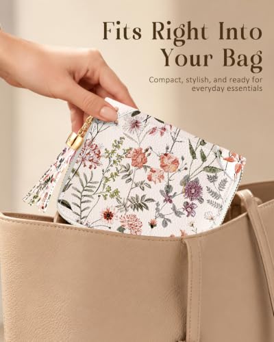 Image of Bistup 40 Slots Credit Card Holder for Women Girls, Pink Floral