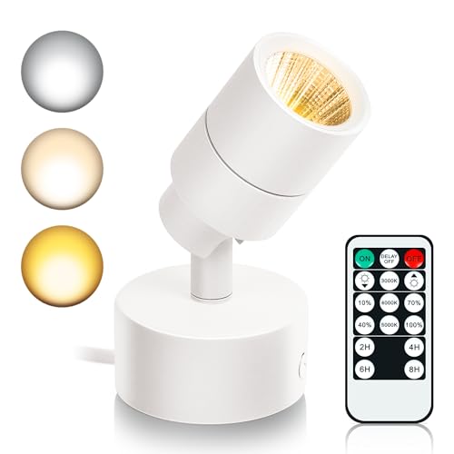 LED Spot Lights Indoor, 5W Uplighting with Remote Control Dimmable & Timer, Uplights Indoor Floor...