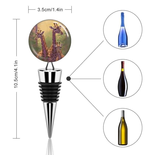 Bouchon de bouteille de vin original en forme de girafe pour cadeau - 3