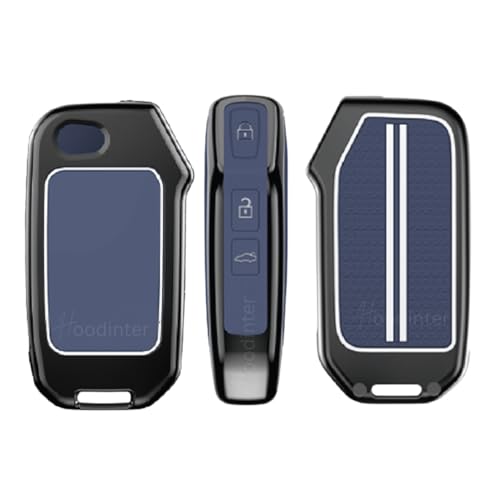 Image of Metal Key Cover Compatible for Kia Seltos, Sonet, Carens, Syros (2023-2026) | 3 Button Flip Key | Premium Alloy Smart Key Case with Silicone | Scratch Resistant Remote Key