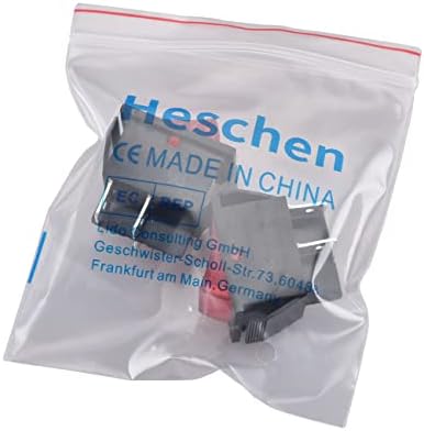 Heschen Rocker Switch ON-OFF DPST 4 Terminals Red light 16A 250VAC 2Pack