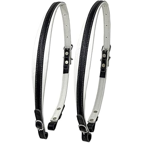 D'Luca Adjustable Accordion Shoulder Straps Set Black/White Cover