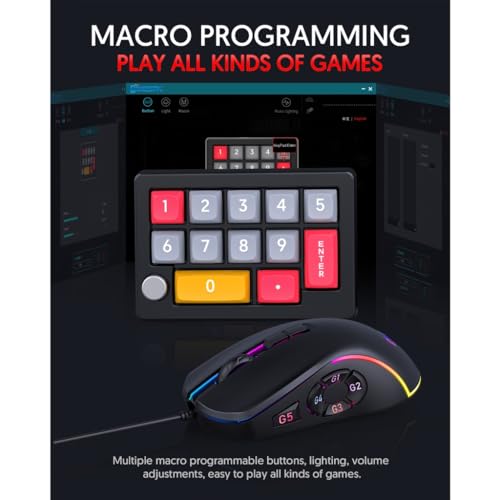 Clavier numérique programmable USB polyvalent pour la productivité au bureau