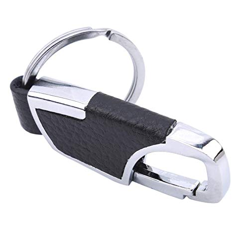 Chaveiro de carro com clipe de chaveiro com couro resistente para carro em casa escritório com anel