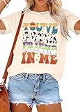 You've Got A Friend in Me Shirt Women Funny Letter Print Friends Tops Cute Vacation Holiday Short Sleeve Graphic Tees Apricot
