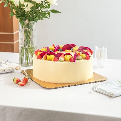 Restaurantware Cake Board 10 Pack of 13.38 Inches Paper Cake Serving Base Compressed Decorative Sturdy Cardboard Tray Greaseproof Freezer-Safe by Restaurantware - Used condition - Image 7
