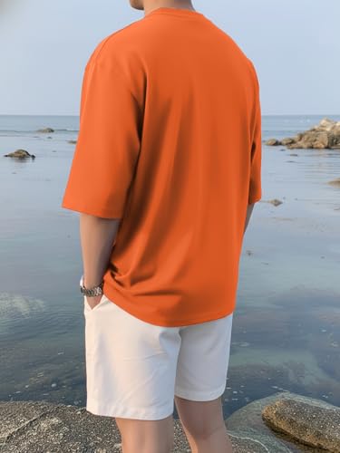 Image of LEOTUDE Men's Oversize Graphic Printed Combo Pack of 3 T-Shirt | Round Neck Half Sleeve T-Shirt for Men's (Combo : Pack of 3)