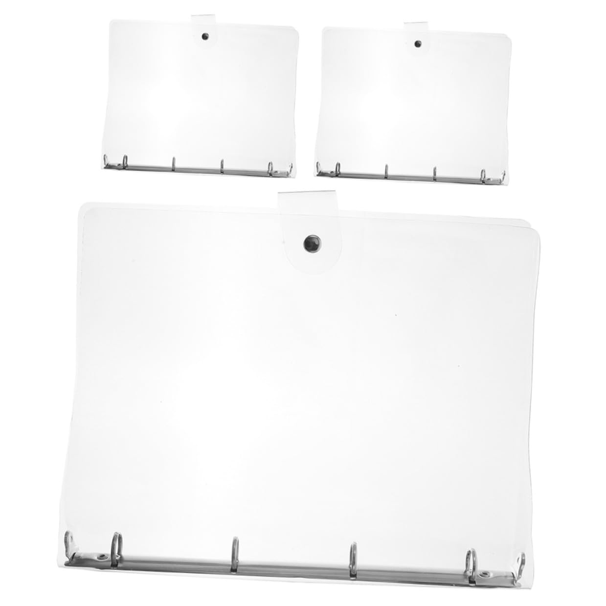 3 pezzi Raccoglitori Trasparenti Organizer per Documenti e Sciolti Custodia Leggera e Resistente per Ufficio e Scuola Design Semplice e Funzionale