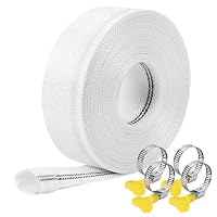 Gewebeschlauch 1 Zoll Flachschlauch, Pumpenschlauch 25mm 20m Mit 4Clips, Gewebeschlauchset Zubehör Für Tauchpumpen Gartenbewässerung Landwirtschaft Schwimmbecken, Tauchpumpen Oder Schmutzwasserpumpen