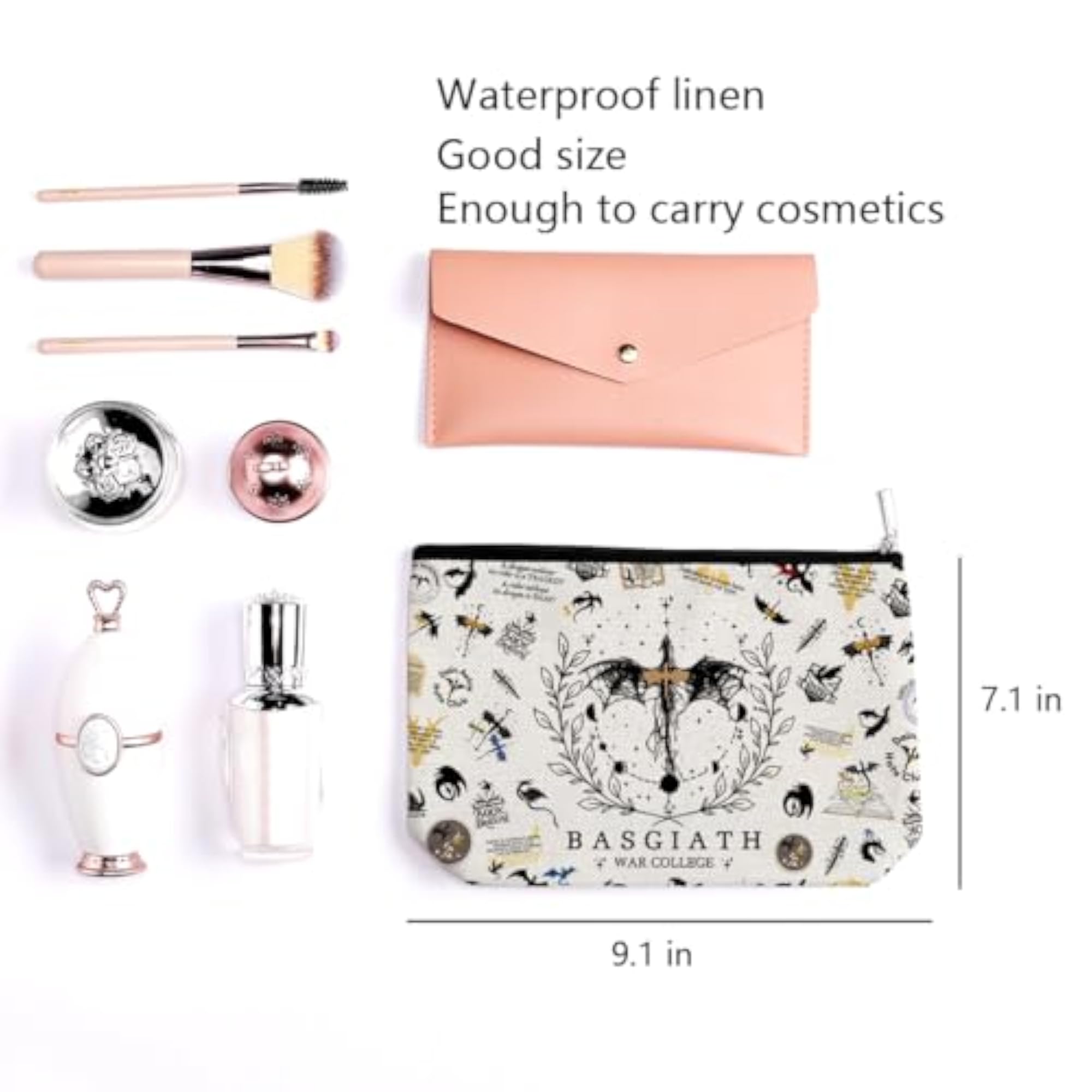 Fourth Wing Merch Makeup Bag for Book Lovers