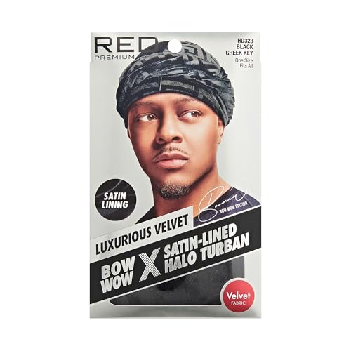 Image of Red by Kiss Bow Wow Premium Satin Mens Turban - Anti Breakage Moisture Retention, Stylish Soft Light Comfort Headwear