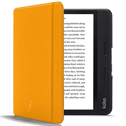FOREFRONT CASES Coque pour Kobo Forma - Cover Housse de Protection Magnétique pour Kobo Forma 2018 - Smart Veille Réveil Automatique - Mince Leger - Jaune