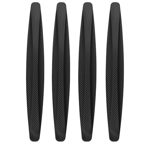 4 piezas de protectores de borde de puerta de coche de fibra de carbono negra, protector de borde de puerta de coche anticolisión, anti-fricción, tiras decorativas para la mayoría de las puertas de - imagen 7