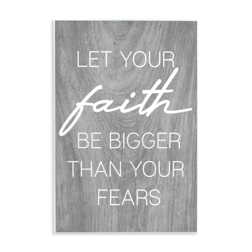 Faith Bigger Than Fears, 10 x 15 Inch Mounted Print on Wall Plaque