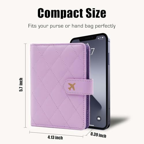 Image of Melsbrinna Premium Leather Passport Holder Covers Case, Waterproof Rfid Blocking Travel Wallet Passport Holder with Pen Holder, Cute Passport Book for Women /Men