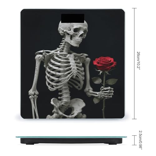 Báscula digital digital para baño con pantalla LCD y vidrio templado miniatura 2