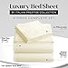 Queen Sheet Set - 4-Piece Striped Queen Size Bed Sheets - Soft & Cooling Deep Pocket Queen Bed Sheet Set - Wrinkle-Free Microfiber Bedding with 1 Fitted Sheet, 1 Flat Sheet, 2 Pillowcases