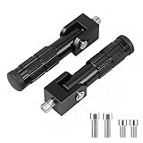 M8 Motorcycle Foot Pegs 90 Degree Foldable Bike Pegs Universal Passenger Footrests CNC Anti-Skid Universal for Most Cruiser Street Chopper Motorcycles and Bicycles (Black)