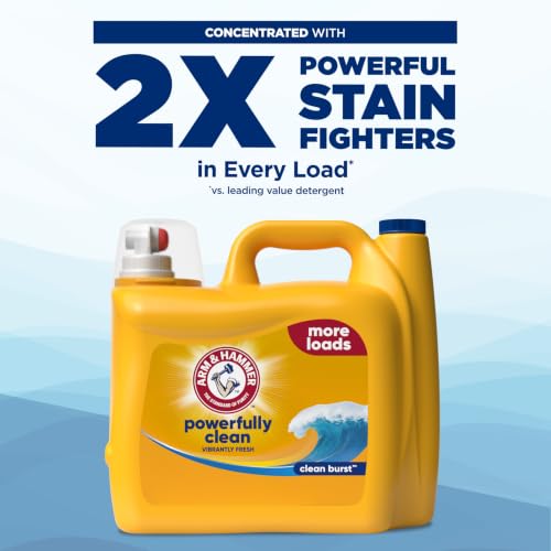 ARM & HAMMER Liquid Laundry Detergent, Clean Burst Scent, 174 Fl Oz - image 2