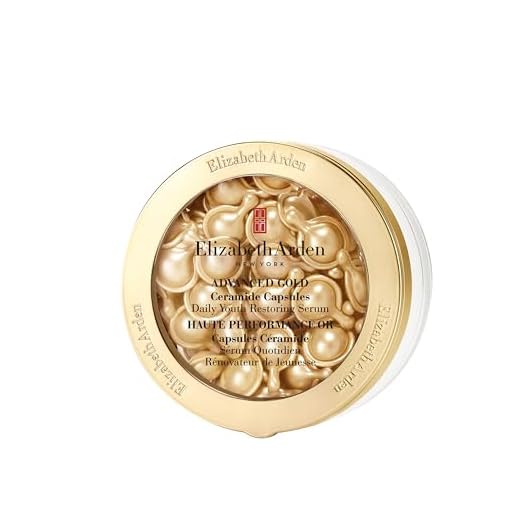 Elizabeth Arden Advanced Gold Ceramide Capsules Daily Youth Restoring Serum for Face, Anti-Aging Skin Care, 60 count